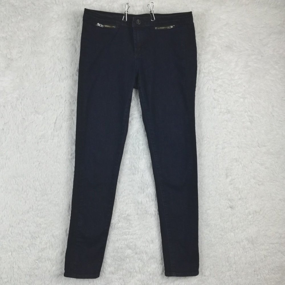 Big‎ Star 1974 Womens Jeans Skinny Blue Denim Dark Rinse Low Rise Zip Pockets 29